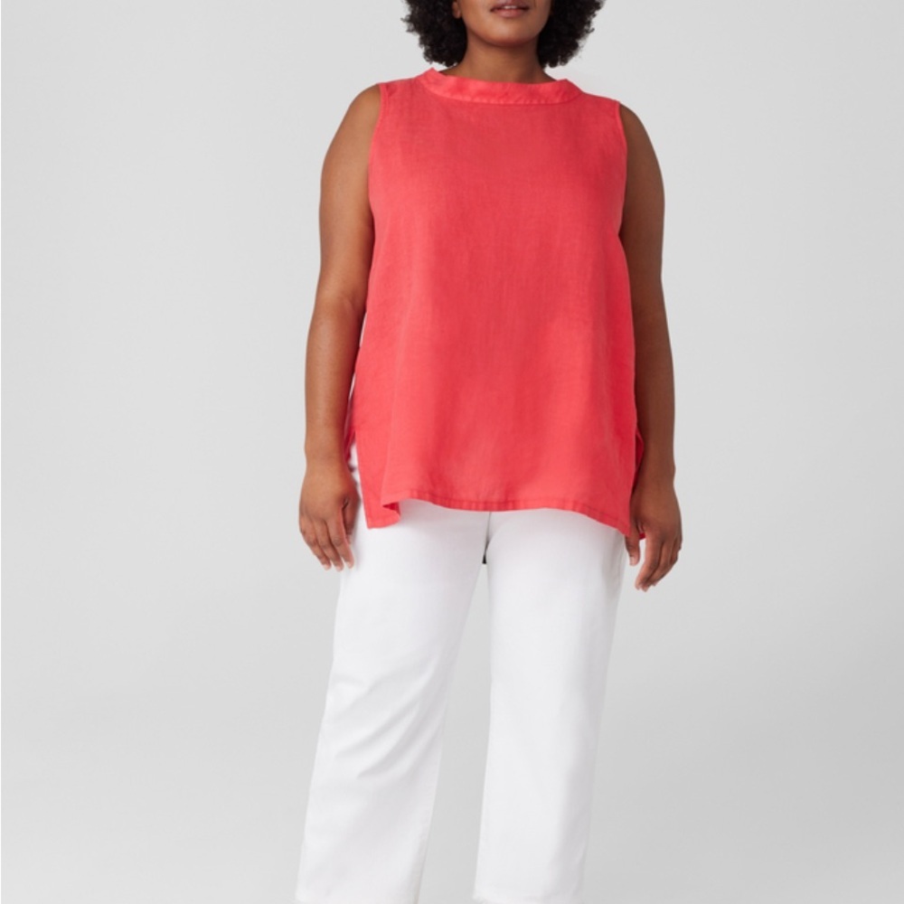Eileen Fisher organic cotton strait jeans with rivets 1X